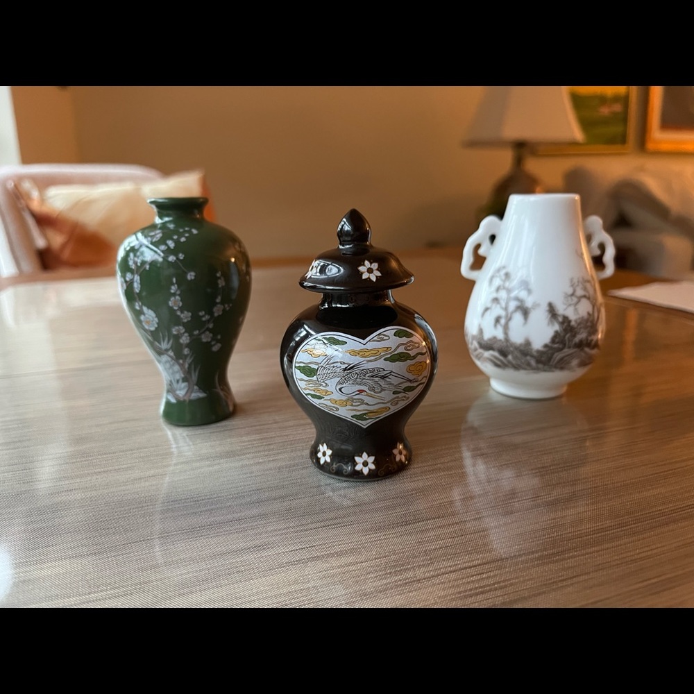 Three Japanese vintage vases